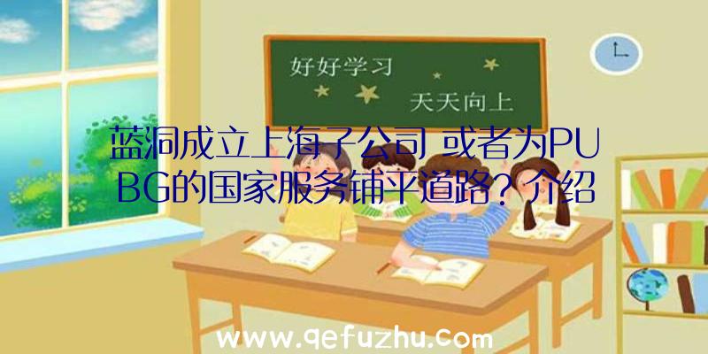 蓝洞成立上海子公司